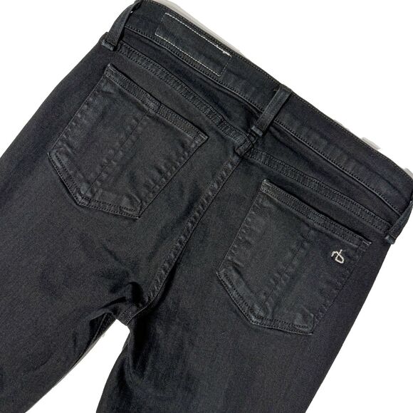 Rag & Bone USA Black Skinny Stretch Capri Jeans Women’s Size 27 (28Wx26.5L) J3 - Picture 1 of 9